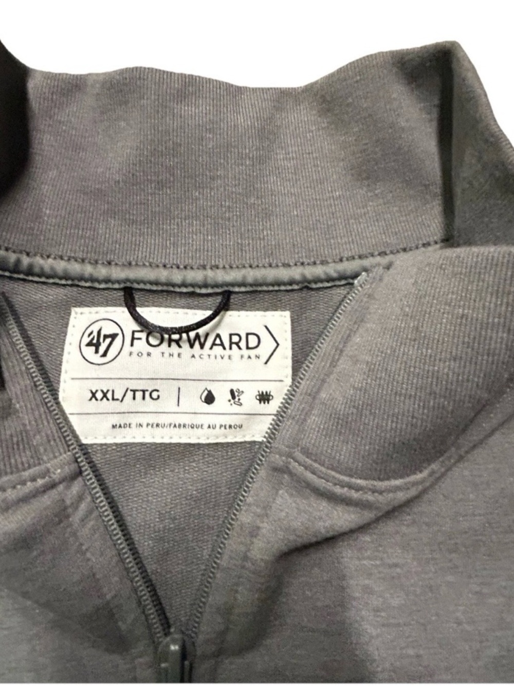 Men’s ‘47 Cleveland Browns Grey 1/4 Zip Pull Over Size XXL - Picture 3 of 3